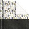 Hallmark Christmas Wrapping Paper Jumbo Rolls with Cut Lines on Reverse (2 Rolls, 4 Designs: 160 Sq. Ft. Ttl) Black and Gold Trees, Snowflakes, Plaid for Holidays, Hanukkah, Weddings, Graduations