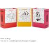 Hallmark Crayola 11″ Large Gift Bags with Cut-Out Coloring Sheets (Bundle of 3: Pink Strawberry, Red Sun, Yellow Fries) for Birthdays, Kids Parties, Arts and Crafts