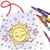 Hallmark Crayola 11″ Large Gift Bags with Cut-Out Coloring Sheets (Bundle of 3: Pink Strawberry, Red Sun, Yellow Fries) for Birthdays, Kids Parties, Arts and Crafts