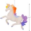 Hallmark Crayola Unicorn Resin Christmas Ornament(Unicorn with Rainbow Mane)