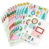 Hallmark Cute Christmas Flat Wrapping Paper Sheets with Cutlines on Reverse (12 Folded Sheets with Sticker Gift Tags) Pink, Mint Green, Plants, Cactus, Presents, Ornaments(Ornaments  Cactus  Wrapped Presents)
