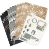 Hallmark Cute Christmas Flat Wrapping Paper Sheets with Cutlines on Reverse (12 Folded Sheets with Sticker Gift Tags) Pink, Mint Green, Plants, Cactus, Presents, Ornaments(Snowman  Snowflakes  Tis the Season)
