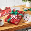 Hallmark Cute Christmas Flat Wrapping Paper Sheets with Cutlines on Reverse (12 Folded Sheets with Sticker Gift Tags) Pink, Mint Green, Plants, Cactus, Presents, Ornaments(Red Santa  Plaid Snowflakes  Stripes)