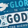 Hallmark DaySpring Religious Christmas Card (Glory to God, Blue and Silver)(Religious  “Glory to God” Card)