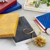 Hallmark Designed Shirt Boxes with Lids (8 Boxes: 2 Each of Orange and Blue Stripes, Plaid, Dots, Happy Birthday) for Birthdays, Father’s Day, Graduations(Blue  Yellow  Red)