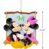 Hallmark Disney Mickey Mouse Icon with Santa Hat Christmas Ornament with Light(Mickey & Minnie on Swing)