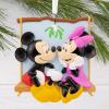 Hallmark Disney Mickey Mouse Icon with Santa Hat Christmas Ornament with Light(Mickey & Minnie on Swing)