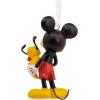 Hallmark Disney Mickey Mouse on Snow Tube Christmas Ornament(Mickey Holding Puppy)