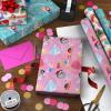 Hallmark Disney Princess and Frozen Wrapping Paper with Cutlines on Reverse (3 Rolls: 60 Square Feet Total) for Birthdays, Christmas, Valentine’s Day(Blue  Pink  White)