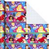 Hallmark Disney Princess and Frozen Wrapping Paper with Cutlines on Reverse (3 Rolls: 60 Square Feet Total) for Birthdays, Christmas, Valentine’s Day(Pink  Purple  White)