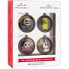 Hallmark Disney Tim Burton’s The Nightmare Before Christmas Scenes Mini Christmas Ornaments, Shatterproof, Set of 4(Set of 4)