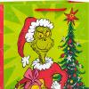Hallmark Dr. Seuss Grinch Christmas Gift Bag Bundle for Kids (4 Bags: 2 Medium 9″, 2 Large 13″) Cindy Lou Who, Max the Dog, Red and Green Snowflakes