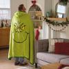 Hallmark Dr. Seuss Grinch Face Hooded Blanket, 50″ x 70″, Gift for Fans, Collectors