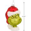 Hallmark Dr. Seuss How The Grinch Stole Christmas! Max in Wreath Blown Glass Christmas Ornament (0003HCM1055)(Grinch)