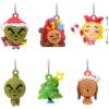 Hallmark Dr. Seuss’s How The Grinch Stole Christmas! Mini Christmas Ornaments, Shatterproof, Set of 6, Christmas Movie Gifts