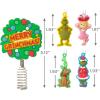 Hallmark Dr. Seuss’s How The Grinch Stole Christmas! Scenes Mini Christmas Ornaments, Shatterproof, Set of 4(Mini Tree Topper)