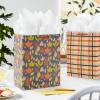 Hallmark Fall Leaves Party Favor and Wrapped Treat Bags (30 Ct.) for Autumn Parties, Halloween, Thanksgiving, Friendsgiving, Care Packages and More(Leaves  Grateful  Plaid)