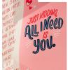 Hallmark Funny Romantic Valentine’s Day Card (Animal Love) for Husband, Wife, Boyfriend, Girlfriend(All I Need Is You)