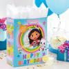 Hallmark Gabby’s Dollhouse 15″ Extra Large Birthday Gift Bag with Tissue Paper (Blue and Pink Rainbow) for Kids, Grandchildren, Friends(Gabby’s Dollhouse)
