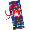 Hallmark Gift Bag Assortment (8 Bags: 3 Small 6″, 3 Medium 9″, 2 Large 13″) Kids Birthday, Good Vibes, Retro Icons(Blue Happy Birthday Plastic Sacks)