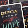 Hallmark Graduation Card Assortment (16 Cards with Envelopes) Inspirational Quotes(Black)