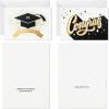 Hallmark Graduation Cards Bulk Assortment, Black and Gold (36 Cards and Envelopes, 6 Designs)(Black and Gold Congrats  36 Cards)