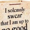 Hallmark Harry Potter Wrapping Paper with Cut Lines on Reverse (3-Pack: 60 sq. ft. ttl; Marauder’s Map, Hogwarts Crest) for Birthdays, Graduations, Christmas, Valentine’s Day, Kids, Fans(Gift Bags)