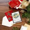 Hallmark Image Arts Christmas Boxed Cards Assortment, Elegant Lettering (4 Designs, 24 Cards with Envelopes)(Classic Plaid Holiday Card Assortment)