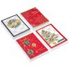 Hallmark Image Arts Christmas Boxed Cards Assortment, Elegant Lettering (4 Designs, 24 Cards with Envelopes)(Classic Plaid Holiday Card Assortment)