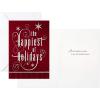 Hallmark Image Arts Christmas Boxed Cards Assortment, Elegant Lettering (4 Designs, 24 Cards with Envelopes)(Red and Green Elegant Lettering Holiday Assortment)