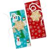 Hallmark Jumbo Plastic Holiday XL Gift Bags (2 Extra Large Bags: Snowflakes on Red, Rustic Snowmen) for Carry-on Luggage, Giant Stuffed Animals, Bedding Sets(Red  Blue  Green  Gold)