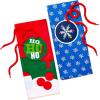 Hallmark Jumbo Plastic Holiday XL Gift Bags (2 Extra Large Bags: Snowflakes on Red, Rustic Snowmen) for Carry-on Luggage, Giant Stuffed Animals, Bedding Sets(Blue  Red  White)