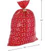 Hallmark Jumbo Plastic Holiday XL Gift Bags (2 Extra Large Bags: Snowflakes on Red, Rustic Snowmen) for Carry-on Luggage, Giant Stuffed Animals, Bedding Sets(Red  Blue  Green  Gold)