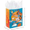 Hallmark Jurassic Park 13″ Large Gift Bag with Tissue Paper (T-Rex, Dinosaurs) for Birthdays, Christmas, Holidays(Space Jam)