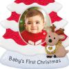 Hallmark Keepsake Christmas Ornament 2024, Little Bundle Big Joy 2024 Photo Frame, Baby Shower Gifts(2025 Baby’s First Christmas)