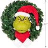 Hallmark Keepsake Christmas Ornaments 2024, Dr. Seuss’s The Cat in the Hat Thing One and Thing Two, Set of 2, Gifts for Dr. Seuss Fans(The Grinch Wreath)