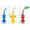 Hallmark Keepsake Christmas Ornaments 2024, Nintendo Pikmin Red, Yellow, and Blue Pikmin, Set of 3, Gifts for Gamers(Nintendo Pikmin)