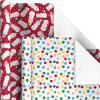 Hallmark Kids Christmas Wrapping Paper Rolls with Cutlines on Reverse (6 Rolls: 180 Sq. Ft. Total) Dinosaur, Unicorn, Flamingo, Koala(Snowman  Dots  Santa  Snowflakes  Penguins)
