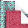 Hallmark Kids Christmas Wrapping Paper Rolls with Cutlines on Reverse (6 Rolls: 180 Sq. Ft. Total) Dinosaur, Unicorn, Flamingo, Koala(Snowman  Dots  Santa  Snowflakes  Penguins)