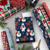 Hallmark Kids Christmas Wrapping Paper Rolls with Cutlines on Reverse (6 Rolls: 180 Sq. Ft. Total) Dinosaur, Unicorn, Flamingo, Koala(Snowman  Falala  Plaid  Snowflakes  Peppermints)