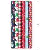 Hallmark Kids Christmas Wrapping Paper Rolls with Cutlines on Reverse (6 Rolls: 180 Sq. Ft. Total) Dinosaur, Unicorn, Flamingo, Koala(Snowman  Falala  Plaid  Snowflakes  Peppermints)