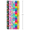 Hallmark Kids Wrapping Paper with Cutlines on Reverse (6 Rolls: 180 Sq. Ft. Total) Dinosaurs, Unicorns, Rainbow, Video Games(Dinosaurs  Unicorns  Rainbow  Video Games)