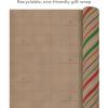 Hallmark Kraft Christmas Wrapping Paper for Kids with Cut Lines on Reverse (4 Rolls: 88 sq. ft. ttl) Penguins, Santa, Snowmen, Polka Dots(Christmas Lights  Deer  Snowflakes  Red  Green  Blue Stripes)