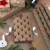 Hallmark Kraft Christmas Wrapping Paper for Kids with Cut Lines on Reverse (4 Rolls: 88 sq. ft. ttl) Penguins, Santa, Snowmen, Polka Dots(Christmas Lights  Deer  Snowflakes  Red  Green  Blue Stripes)