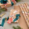 Hallmark Kraft Christmas Wrapping Paper for Kids with Cut Lines on Reverse (4 Rolls: 88 sq. ft. ttl) Penguins, Santa, Snowmen, Polka Dots(Penguins  Santa  Snowmen  Polka Dots)