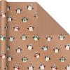 Hallmark Kraft Christmas Wrapping Paper for Kids with Cut Lines on Reverse (4 Rolls: 88 sq. ft. ttl) Penguins, Santa, Snowmen, Polka Dots(Penguins  Santa  Snowmen  Polka Dots)