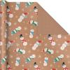 Hallmark Kraft Christmas Wrapping Paper for Kids with Cut Lines on Reverse (4 Rolls: 88 sq. ft. ttl) Penguins, Santa, Snowmen, Polka Dots(Penguins  Santa  Snowmen  Polka Dots)