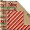 Hallmark Kraft Christmas Wrapping Paper for Kids with Cut Lines on Reverse (4 Rolls: 88 sq. ft. ttl) Penguins, Santa, Snowmen, Polka Dots(Red Trucks  Snowflakes  Red Stripes  Merry Christmas)