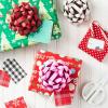 Hallmark Kraft Paper Gift Bows (5 Bows: Gold, White, Blue, Red, Pink) for Birthdays, Graduations, Baby Showers, Presents and More(Kraft Gold  White  Blue  Red  Pink)
