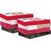 Hallmark Large Christmas Gift Boxes with Lids (8 Sweater Boxes, Rustic Santa, Plaid, “Very Merry,” Red with White Speckles) for Christmas, Holiday Parties, Hostess Gifts
